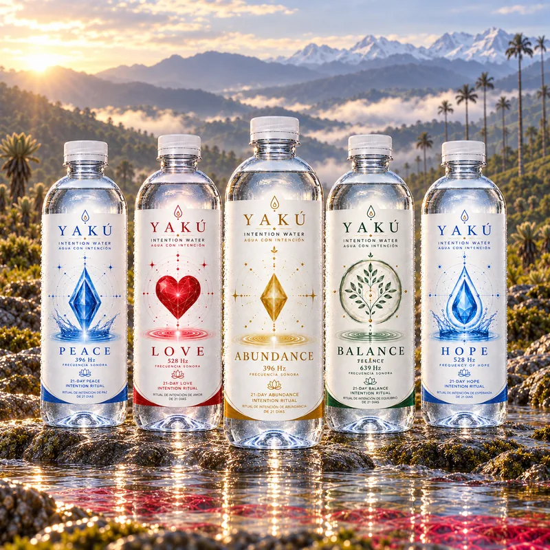 Five YAKÚ bottle concepts together